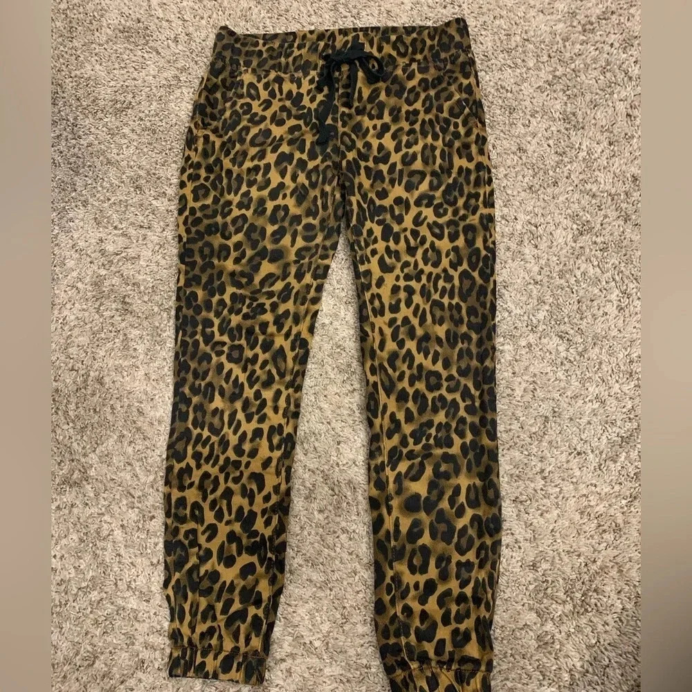 Cheetah jogger style pants